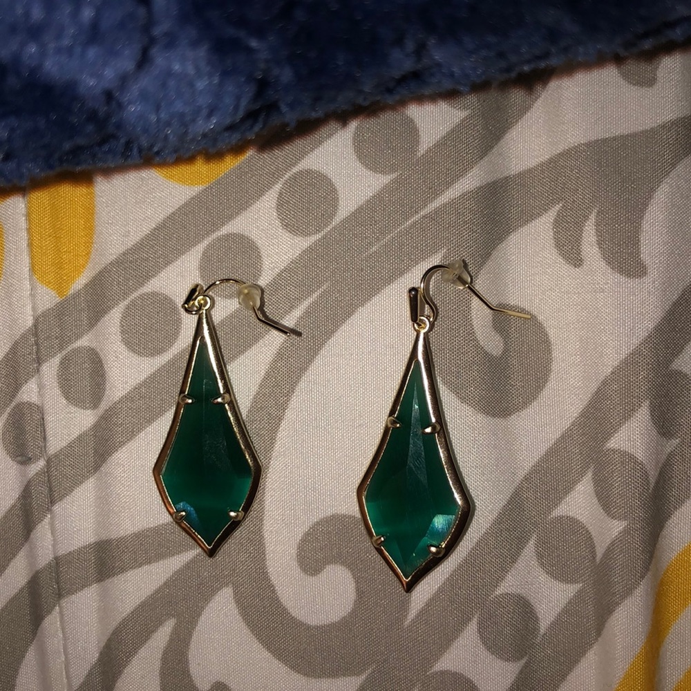 Green Kendra Scott earrings